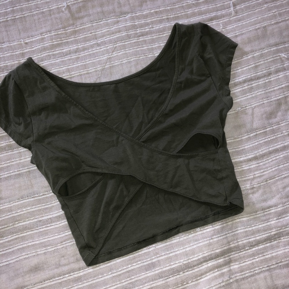 Cross Back Crop Top